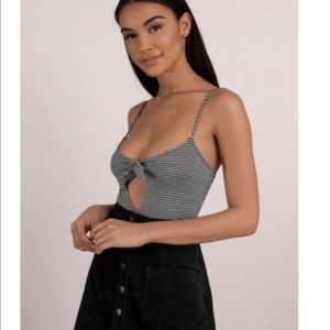 Tie from gingham bodysuit